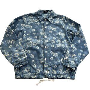 Pleasures Garden Denim Coach Jacket in Indigo